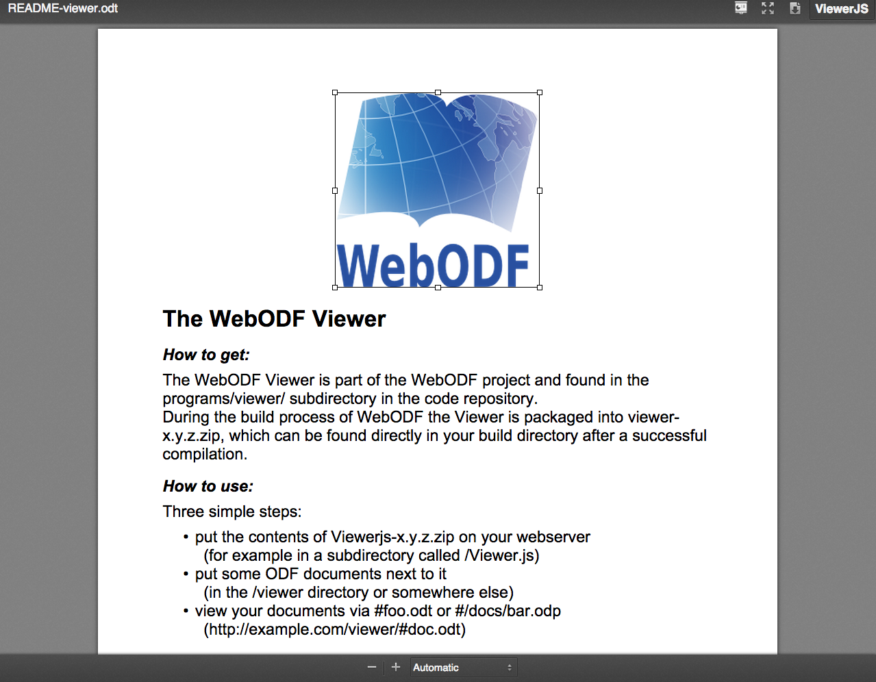 webODF